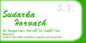 sudarka horvath business card